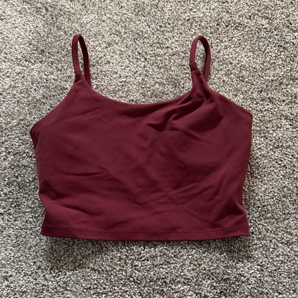 Women's Burgundy Crop Top